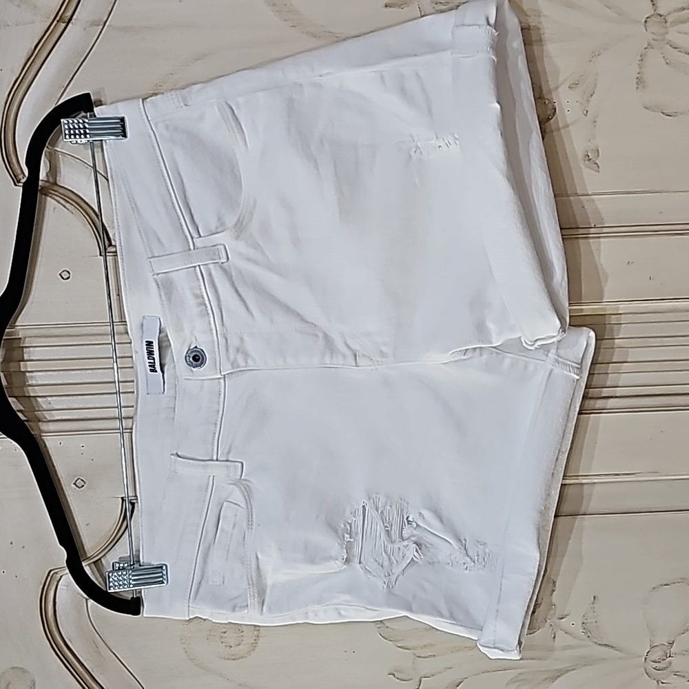 BALDWIN Like New White Destroyed The Jones Boyfriend Jean Shorts Sz 30